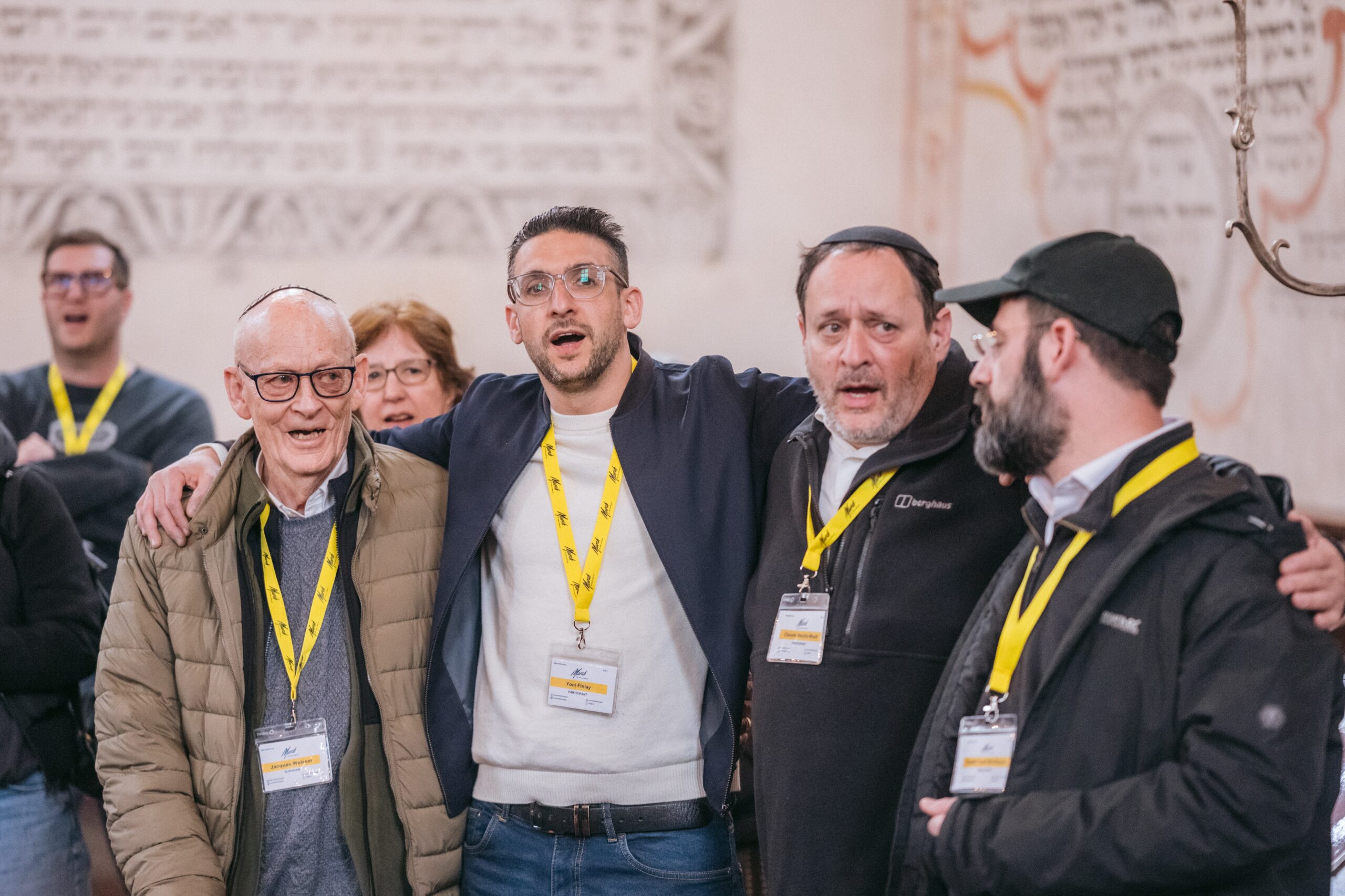 Dancing with survivors in the synagogue in Tykocin
