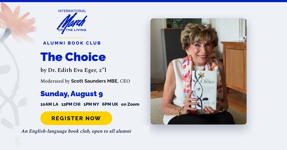 Alumni Book Club — The Choice: Embrace the Possible by Dr. Edith Eva Eger.