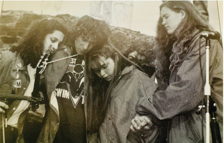 Toronto students on the 1990 March of the Living, Tara Strong second from right